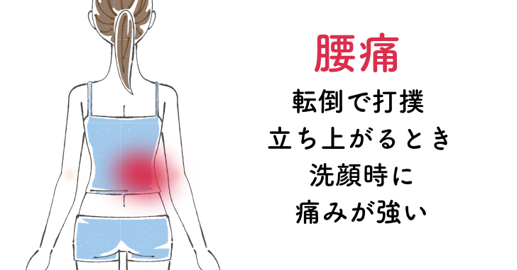 転倒による腰の強い痛み