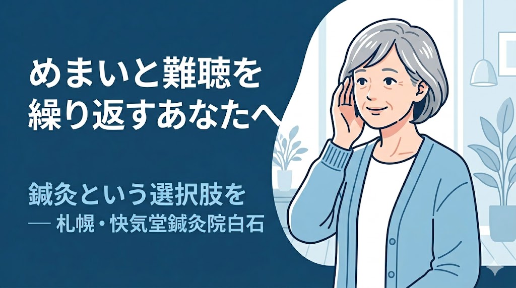 めまいと難聴を繰り返すあなたへ 鍼灸という選択肢を｜札幌・快気堂鍼灸院白石